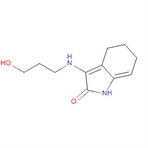 2H-Indol-2-one, 1,4,5,6-tetrahydro-3-[(2-hydroxyethyl)methylamino]- molecular structure