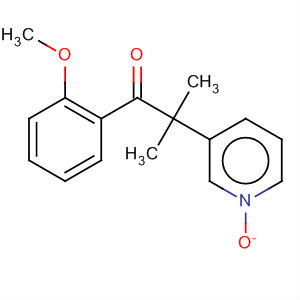1-Propanone, 1-(2-methoxyphenyl)-2-methyl-2-(1-oxido-3-pyridinyl)- molecular structure