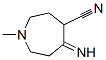 1H-Azepine-4-carbonitrile,  hexahydro-5-imino-1-methyl- molecular structure