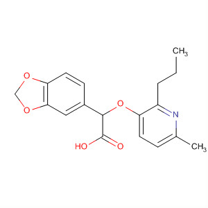 1,3-Benzodioxole-5-acetic acid, a-[(6-methyl-2-propyl-3-pyridinyl)oxy]- molecular structure