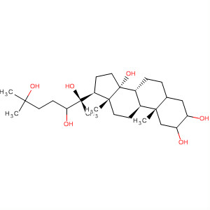 Cholestane-2,3,14,20,22,25-hexol, (2b,3b,22R)- molecular structure