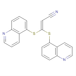 2-Propenenitrile, 3,3-bis(5-quinolinylthio)- molecular structure
