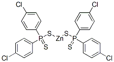 Bis[bis(p-chlorophenyl)phosphinothioylthio]zinc molecular structure