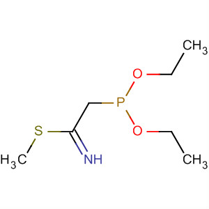 Ethanimidothioic acid, 2-(diethoxyphosphinyl)-, methyl ester molecular structure