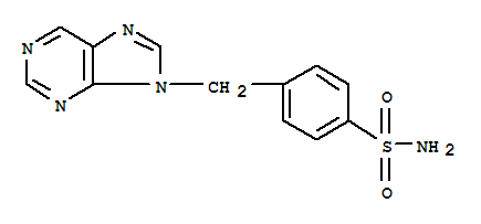 4-(9H-purin-9-ylmethyl)benzenesulfonamide molecular structure