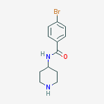 Benzamide, 4-bromo-N-4-piperidinyl- molecular structure