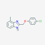 1H-Benzimidazole, 2-[(4-chlorophenoxy)methyl]-4-methyl- molecular structure