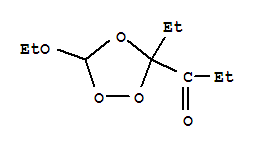 1-PROPANONE,1-(5-ETHOXY-3-ETHYL-1,2,4-TRIOXOLAN-3-YL)- molecular structure
