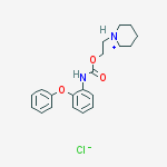 1-(2-{[(2-phenoxyphenyl)carbamoyl]oxy}ethyl)piperidinium chloride molecular structure