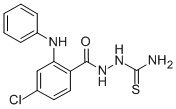 Benzoic acid, 4-chloro-2-(phenylamino)-, 2-(aminothioxomethyl)hydrazid e molecular structure