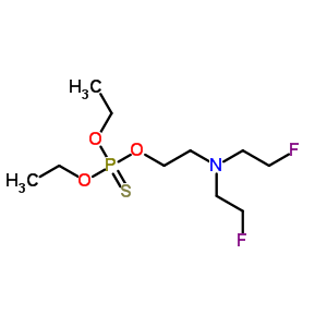 2-diethoxyphosphinothioyloxy-n,n-bis(2-fluoroethyl)ethanamine molecular structure