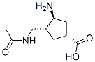 CYCLOPENTANECARBOXYLIC ACID 3-[(ACETYLAMINO)METHYL]-4-AMINO-,(1A,3A,4SS)- molecular structure