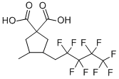 3-(1H,1H-NONAFLUOROPENTYL)-4-METHYLCYCLOPENTANE-1,1-DICARBOXYLIC ACID molecular structure