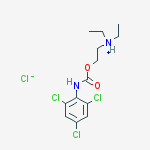 diethyl-[2-[(2,4,6-trichlorophenyl)carbamoyloxy]ethyl]azanium chloride molecular structure