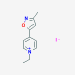 1-ethyl-4-(3-methyl-1,2-oxazol-5-yl)pyridinium iodide molecular structure