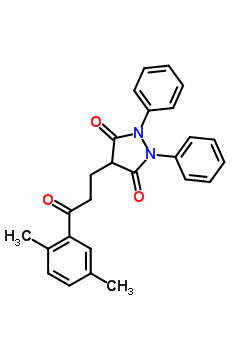 4-[3-(2,5-dimethylphenyl)-3-oxopropyl]-1,2-diphenylpyrazolidine-3,5-dione