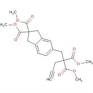 2H-Indene-2,2-dicarboxylic acid,5-[2,2-bis(methoxycarbonyl)-4-pentynyl]-1,3-dihydro-, dimethyl ester molecular structure