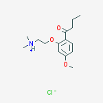 2-(2-butanoyl-5-methoxyphenoxy)-N,N-dimethylethanaminium chloride