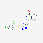 4-[[5-[(2,4-dichlorophenyl)methylsulfanyl]-4-methyl-1,2,4-triazol-3-yl]methyl]-2-methylphthalazin-1-one molecular structure