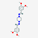 N,N'-bis(3,4-dimethoxybenzylidene)piperazine-1,4-diamine