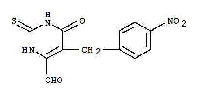 5-[(4-nitrophenyl)methyl]-4-oxo-2-sulfanylidene-1h-pyrimidine-6-carbaldehyde