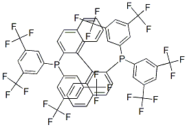 (S)-(-)-2,2-BIS[BIS(3,5-DITRIFLUOROMETHYLPHENYL)PHOSPHINO]-1,1-BINAPHTHYL molecular structure