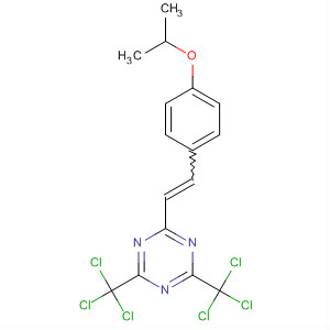 1,3,5-Triazine,2-[2-[4-(1-methylethoxy)phenyl]ethenyl]-4,6-bis(trichloromethyl)- molecular structure