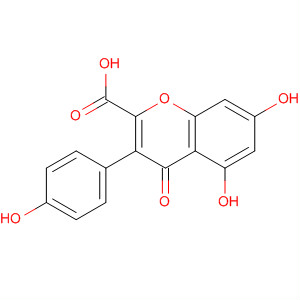 4H-1-Benzopyran-2-carboxylic acid,5,7-dihydroxy-3-(4-hydroxyphenyl)-4-oxo- molecular structure