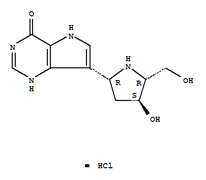 4H-Pyrrolo3,2-dpyrimidin-4-one, 1,5-dihydro-7-(2R,4S,5R)-4-hydroxy-5-(hydroxymethyl)-2-pyrrolidinyl-, monohydrochloride