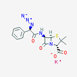 Potassium;(2s,5r,6r)-6-[[(2r)-2-azido-2-phenylacetyl]amino]-3,3-dimethyl-7-oxo-4-thia-1-azabicyclo[3.2.0]heptane-2-carboxylate molecular structure