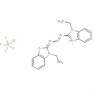 Benzothiazolium,3-ethyl-2-[3-(3-ethyl-2(3H)-benzothiazolylidene)-1-triazenyl]-,tetrafluoroborate(1-) molecular structure