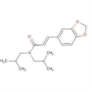 2-Propenamide, 3-(1,3-benzodioxol-5-yl)-N,N-bis(2-methylpropyl)- molecular structure