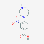 4-(Hexahydro-1H-1,4-diazepin-1-yl)-3-nitrobenzoic acid molecular structure