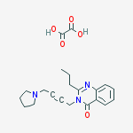 2-propyl-3-[4-(pyrrolidin-1-yl)but-2-yn-1-yl]quinazolin-4(3H)-one ethanedioate (1:1) molecular structure