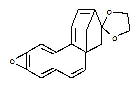 Spiro[1,3-dioxolane-2,4'(5'H)-[3,5a]methano[5aH]cyclohepta[5,6]naphth[2,3-b]oxirene](9CI) molecular structure