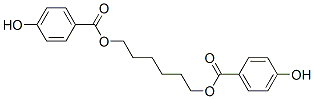 Bis(4-hydroxybenzoic acid)hexamethylene ester molecular structure