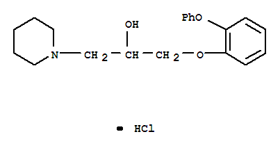 1-(2-phenoxyphenoxy)-3-(piperidin-1-yl)propan-2-ol hydrochloride (1:1) molecular structure