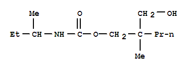 2-(hydroxymethyl)-2-methylpentyl butan-2-ylcarbamate molecular structure