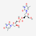 [(2r,3s,5r)-3-hydroxy-5-(5-methyl-2,4-dioxopyrimidin-1-yl)oxolan-2-yl]methyl [(2s,3r,5r)-2-(hydroxymethyl)-5-(5-methyl-2,4-dioxopyrimidin-1-yl)oxolan-3-yl]methyl Hydrogen Phosphate molecular structure