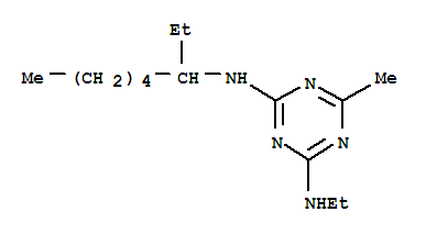 N-ethyl-6-methyl-N'-(octan-3-yl)-1,3,5-triazine-2,4-diamine molecular structure
