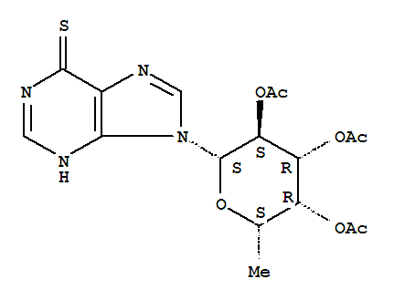 9-(2,3,4-tri-O-acetyl-6-deoxyhexopyranosyl)-3,9-dihydro-6H-purine-6-thione