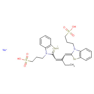 Benzoselenazolium,3-(3-sulfopropyl)-2-[2-[[3-(3-sulfopropyl)-2(3H)-benzoselenazolylidene]methyl]-1-butenyl]-, monosodium salt molecular structure