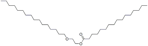Hexadecanoic acid 2-hexadecyloxyethyl ester molecular structure