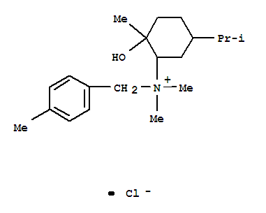 Benzenemethanaminium,N-[2-hydroxy-2-methyl-5-(1-methylethyl)cyclohexyl]-N,N,4-trimethyl-, chloride(1:1) molecular structure