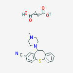 1-(8-cyano-10,11-dihydrodibenzo[b,f]thiepin-10-yl)-4-methylpiperazin-1-ium (2Z)-3-carboxyprop-2-enoate molecular structure