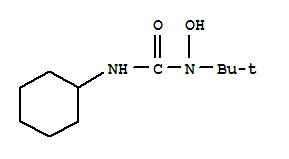 1-tert-butyl-3-cyclohexyl-1-hydroxyurea molecular structure