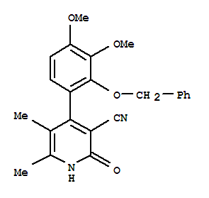 4-[2-(benzyloxy)-3,4-dimethoxyphenyl]-5,6-dimethyl-2-oxo-1,2-dihydropyridine-3-carbonitrile molecular structure