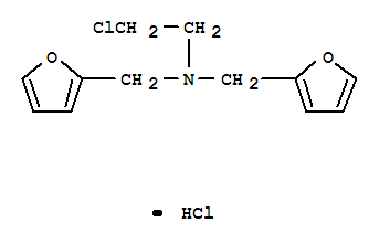 2-chloro-N,N-bis(furan-2-ylmethyl)ethanamine hydrochloride (1:1) molecular structure