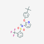 N-{2-[4-(tert-butyl)phenoxy]pyridin-3-yl}-2-(trifluoromethyl)benzenesulfonamide molecular structure