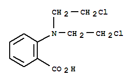 2-[Bis(2-chloroethyl)amino]benzoic acid molecular structure